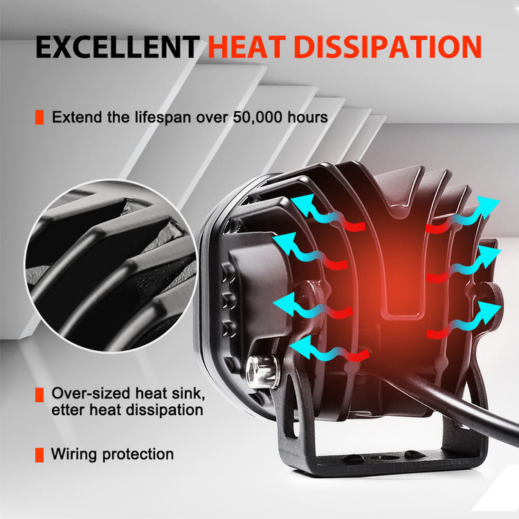 پرژکتور افرودی 40 وات خودرو مدل 4in1 بسته 2 عددی