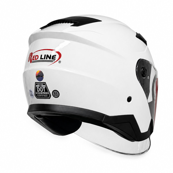 کلاه کاسکت سهچهارم بدون فک ردلاین مدل BRIGHT WHITE 956