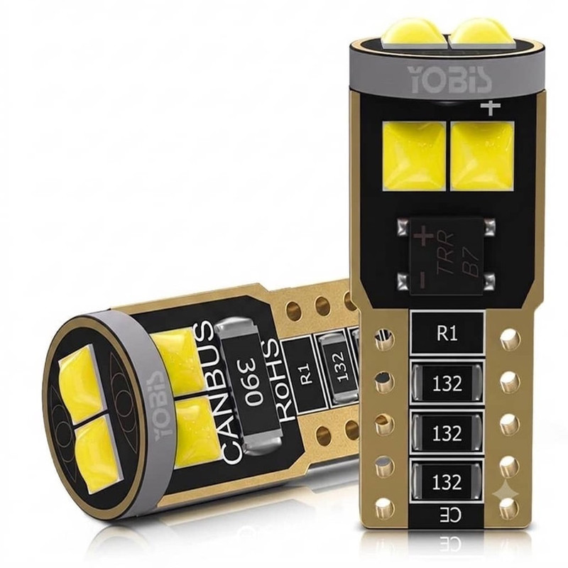 لامپ چراغ و پلاک یوبیز مدل T10-3030-6SMD/w پایهT10 بسته 2 عددی