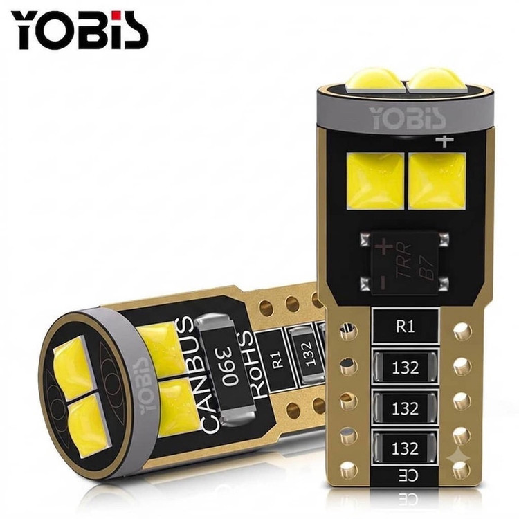 لامپ چراغ و پلاک یوبیز مدل T10-3030-6SMD/w پایهT10 بسته 2 عددی