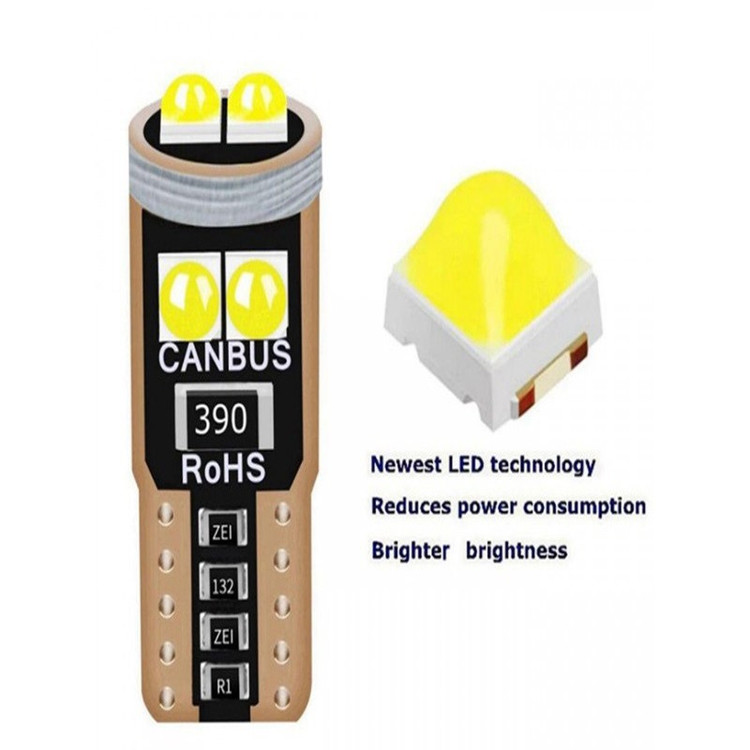 لامپ چراغ و پلاک یوبیز مدل T10-3030-6SMD/w پایهT10 بسته 2 عددی