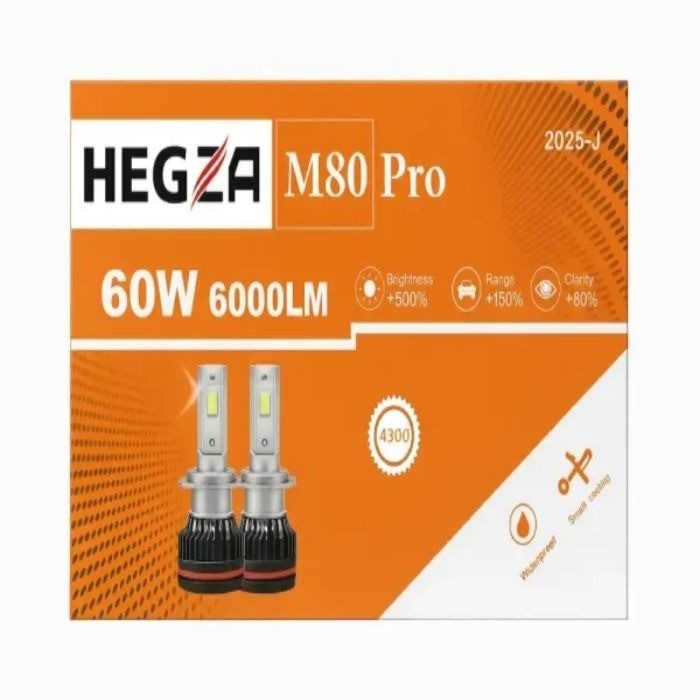 هدلایت لامپ خودرو هگزا مدل ZIMMER M80 پایه H7 بسته دو عددی