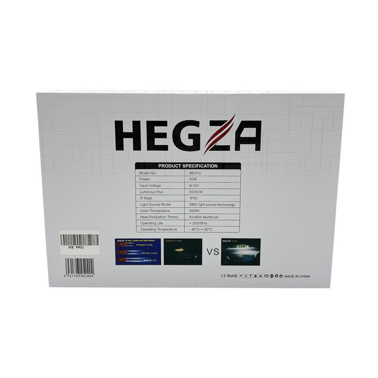 هدلایت لامپ خودرو مدلZIMMER HEGZA M8PRO پایه H7 بسته دو عددی