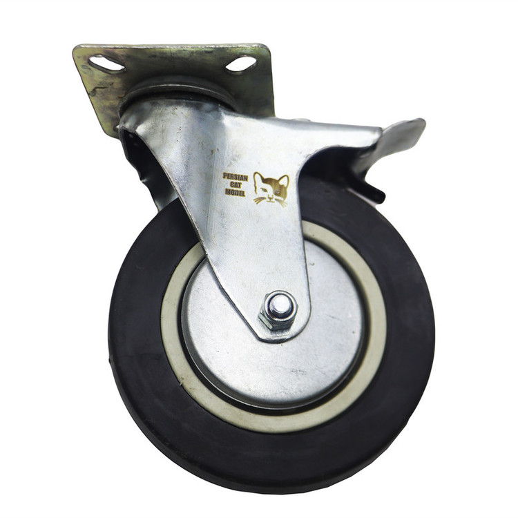 چرخ کفیدار پرشین کت مدل ترمزدار کد YPT-NO-LASTIK-KAFI-120*25MM