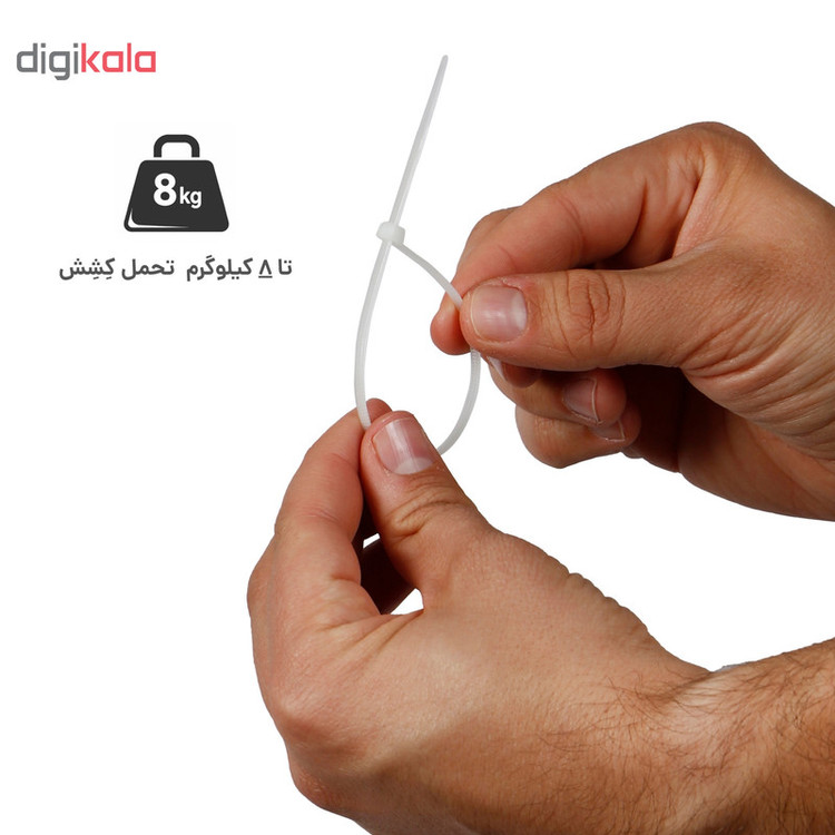 بست کمربندی پاور لینک مدل PL-200x2.5 بسته 100 عددی