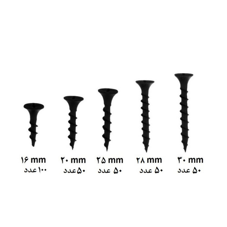 پیچ ام دی اف مدل MTSN-MDF-16-20-25-28-30 مجموعه 300 عددی