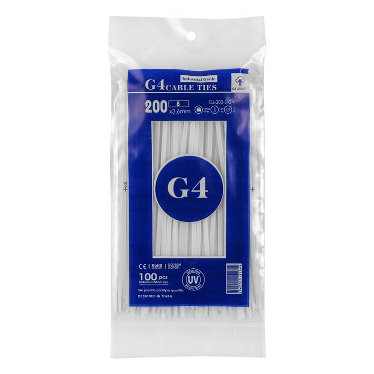 بست کمربندی جی فور مدل G4-200x3.6 بسته 100 عددی