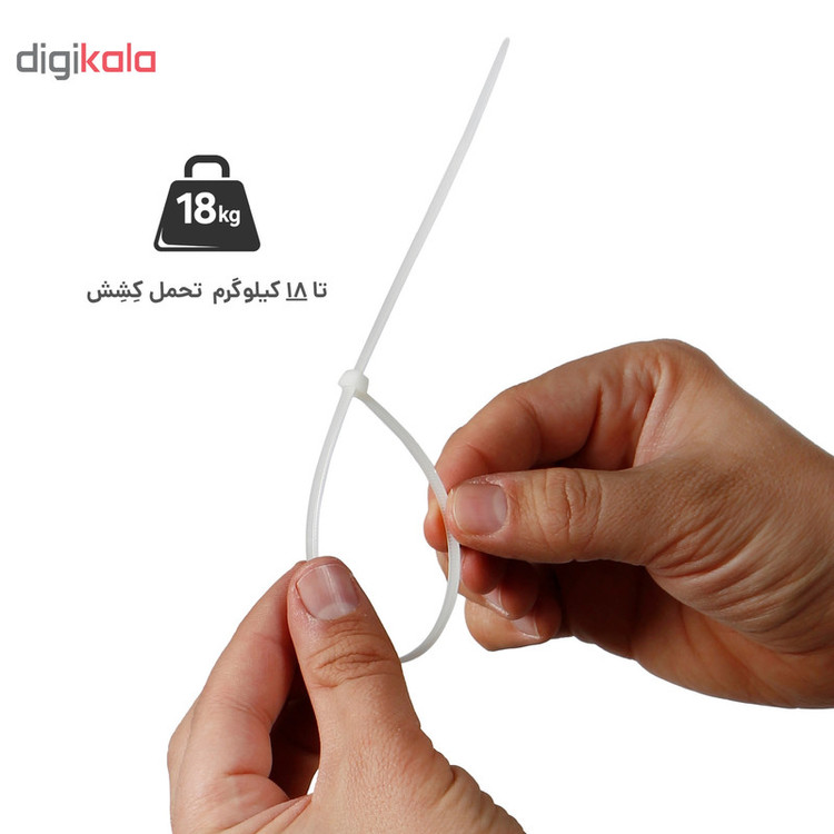بست کمربندی پاور لینک مدل PL-300x3.6 سایز 30 سانتیمتر بسته 100 عددی