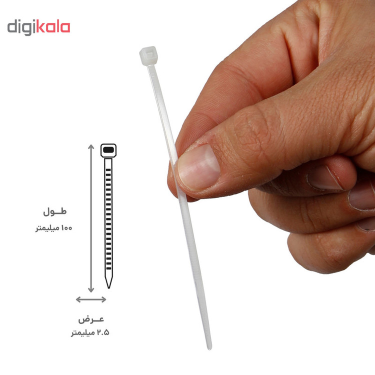 بست کمربندی پاور لینک مدل PL-100x2.5 سایز 10 سانتیمتر بسته 100 عددی