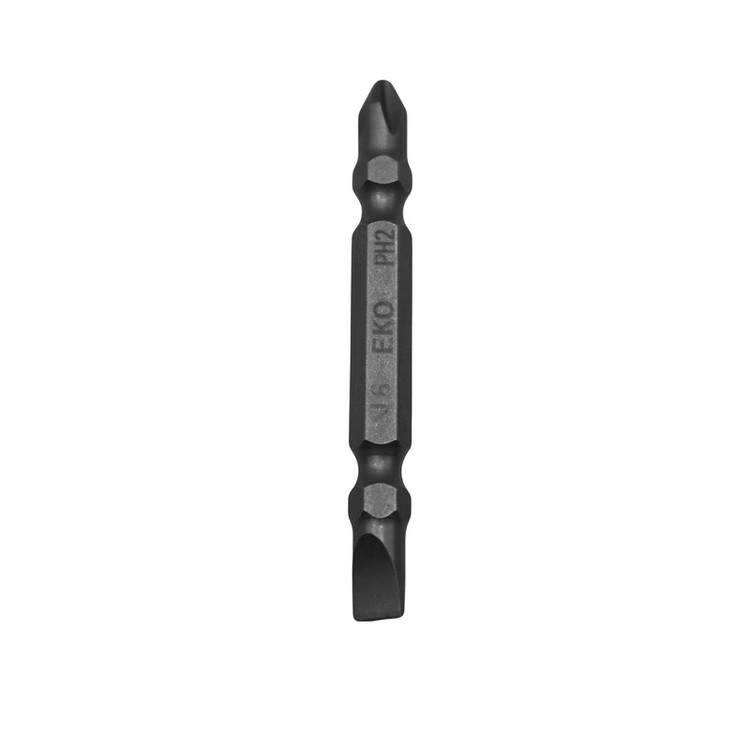سری پیچ گوشتی یک سر چهارسو یک سر دو سو اکو مدل YP-PH2*SL6/65MM مجموعه 10 عددی