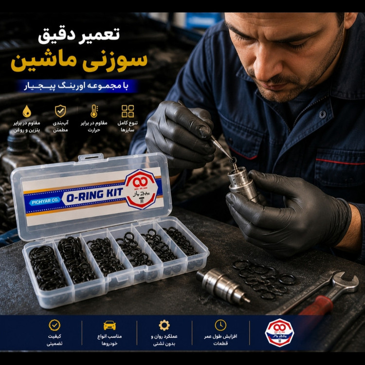 واشر اورینگ پیچ یار مدل ORING مجموعه 100عددی