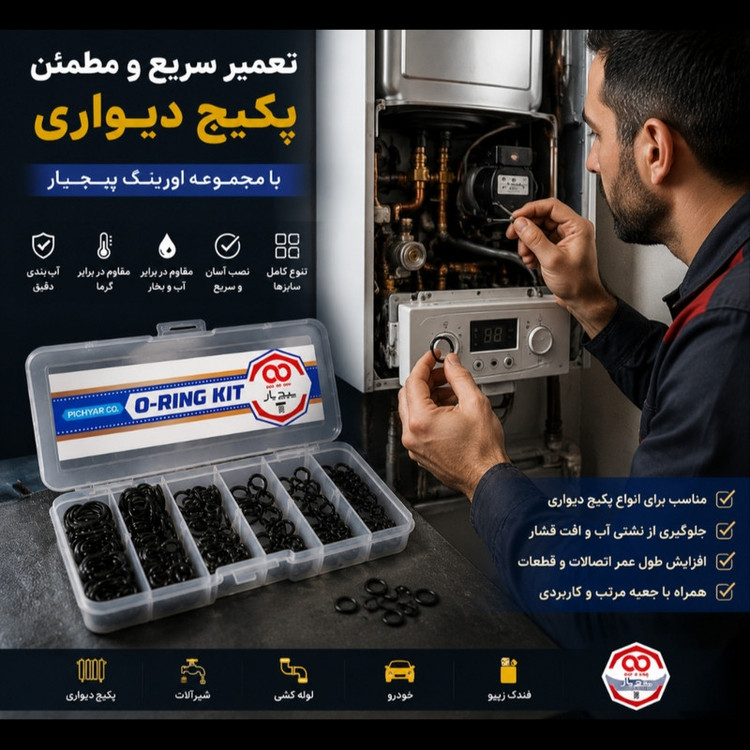 واشر اورینگ پیچ یار مدل ORING مجموعه 100عددی