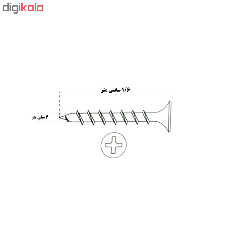 پیچ ام دی اف کد SAH16 بسته 400 عددی