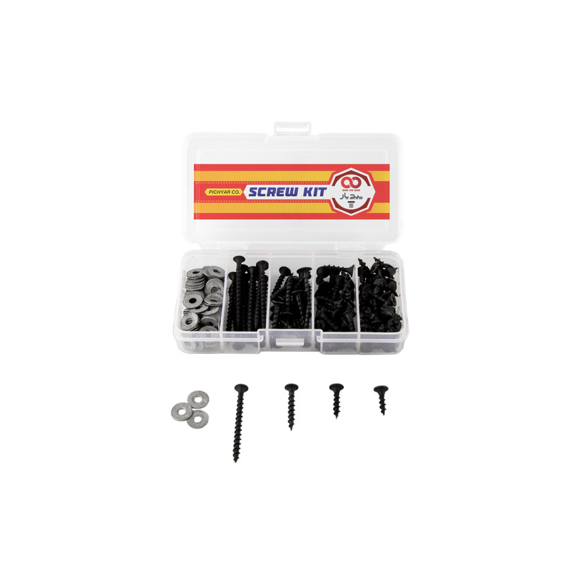 پیچ ام دی اف پیچ یار مدل MDF KIT مجموعه 211 عددی