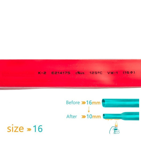 وارنیش حرارتی وو ار مدل RED-16mm طول 1 متر