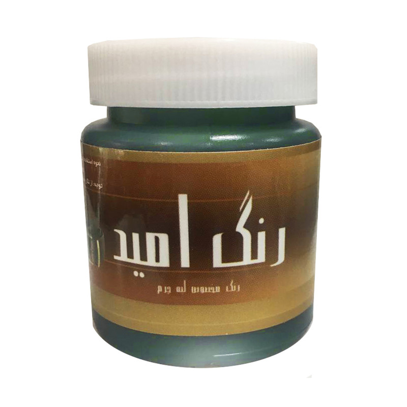 محلول رنگ سبز لبه چرم امید مدل R حجم 100 میلی لیتر