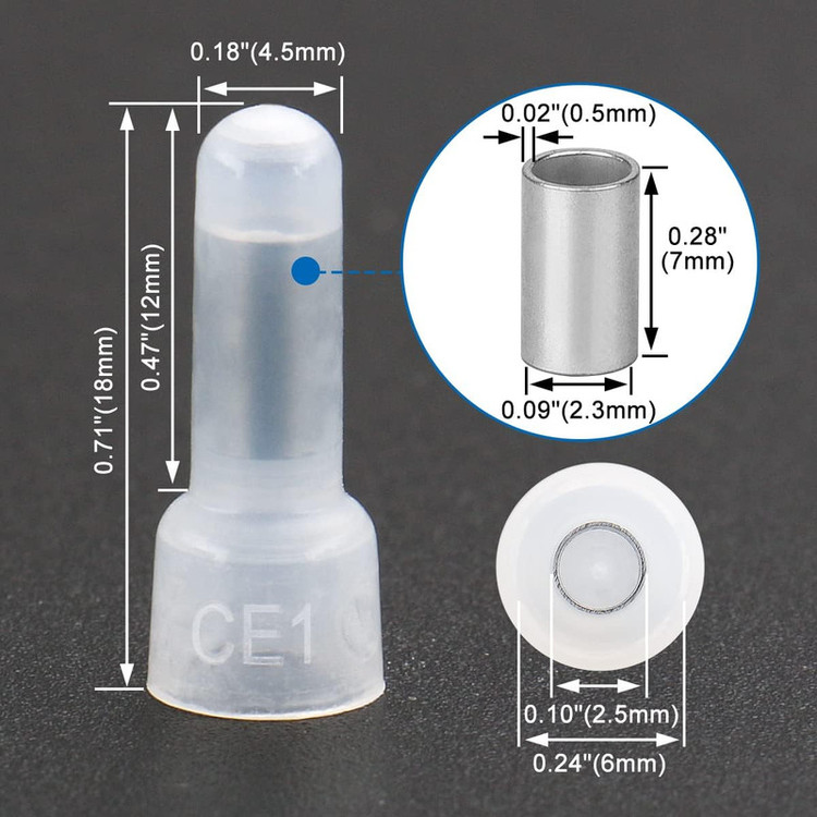 وایرشو ده ده الکتریک گروپ مدل ترمینال کانکتور پرسی کد CE-1 مجموعه 100عددی
