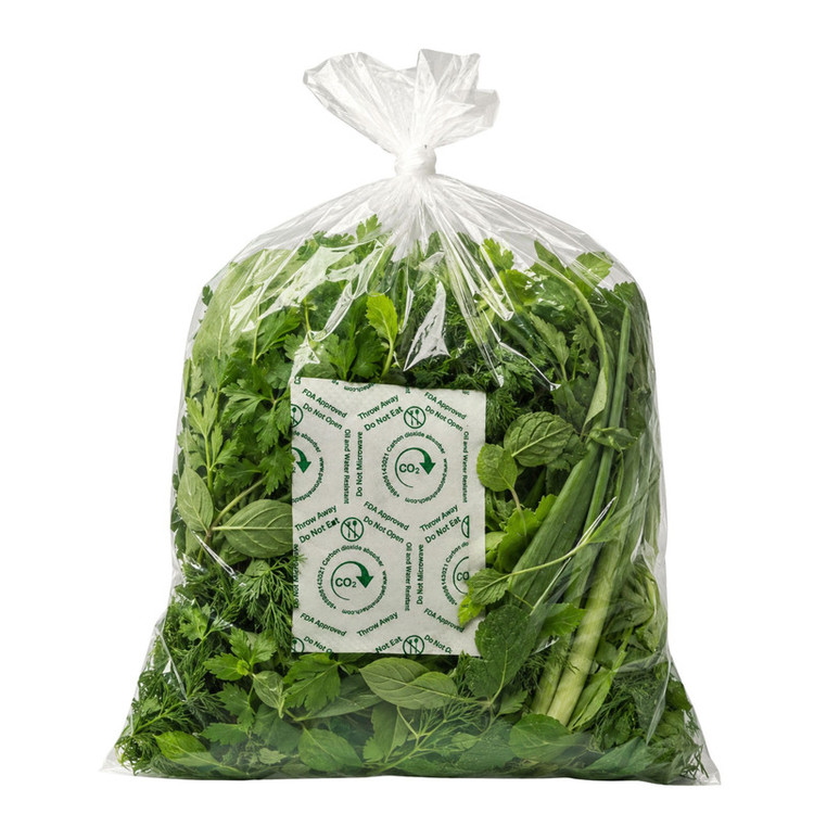 کیسه بسته بندی نگهداری میوه و سبزی مدل SMART-01 بسته 5 عددی پلاستیک به همراه ساشه جاذب دی اکسیدکربن