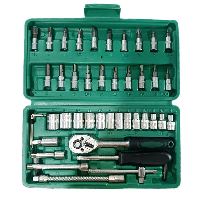 آچار بکس نیو تولز مدل 46pcs مجموعه 46 عددی