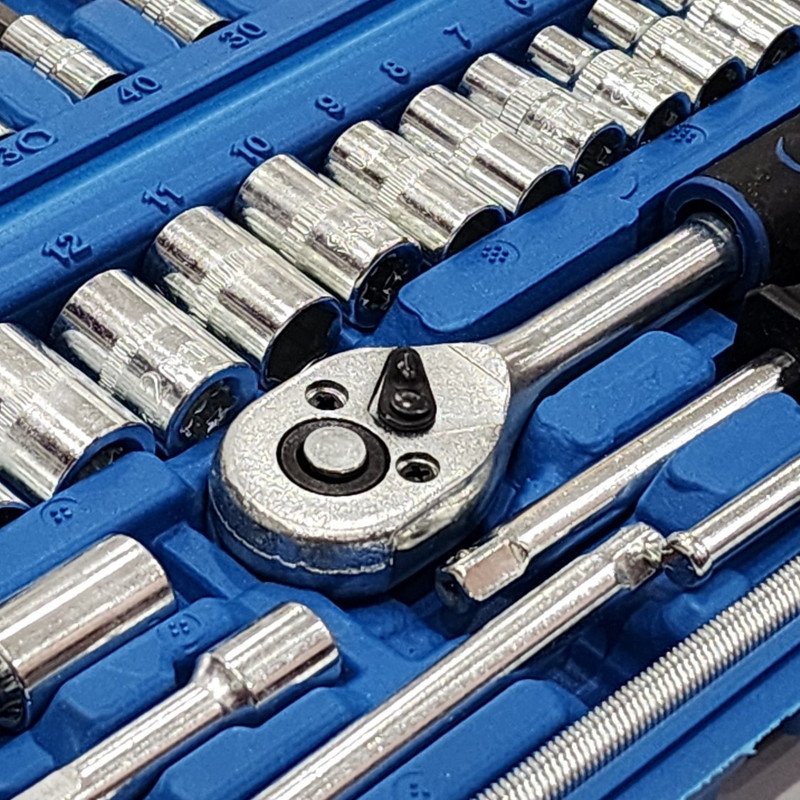 جعبه آچار بکس اوکی کد X46BLUE مجموعه 46 عددی