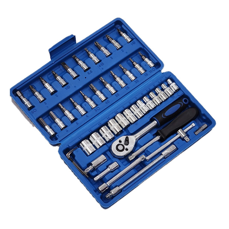 جعبه آچار بکس اوکی کد X46BLUE مجموعه 46 عددی