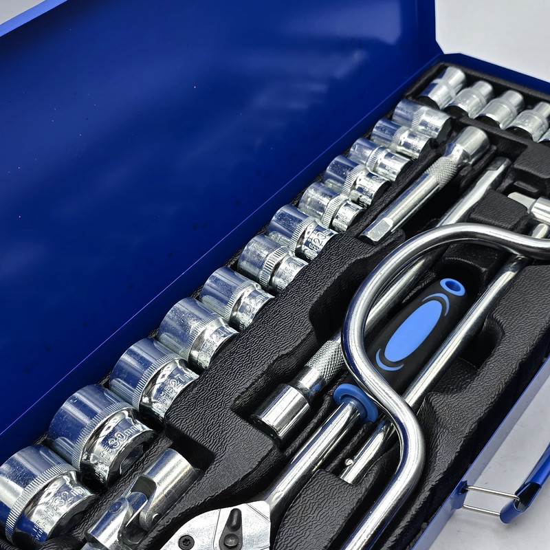 آچار بکس جعبه ای کرول مدل 24PCS-SOCKET SET سایز 8 الی 32 میلی متر مجموعه 24 عددی