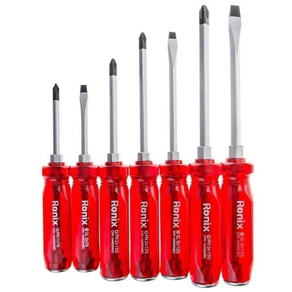 پیچ گوشتی ضربه خور رونیکس مدل 2906CRV-HARDENED مجموعه 7 عددی