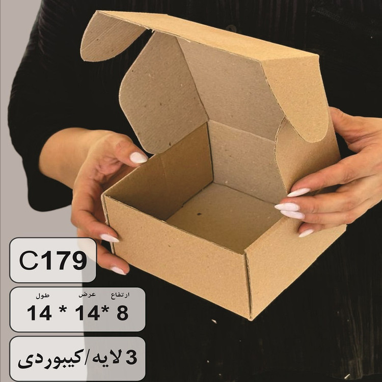 جعبه بسته بندی مدل 14*14*8 کد c179 بسته 50 عددی