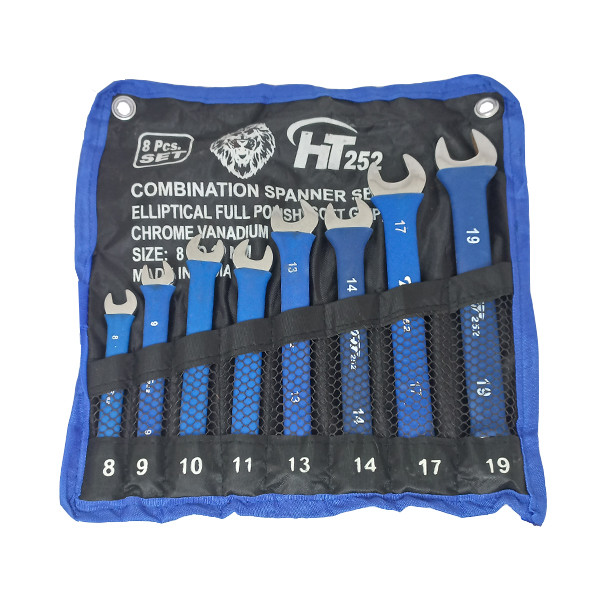 آچار یکسر تخت و یکسر رینگی اچ تی مدل H_252 مجموعه 8 عددی