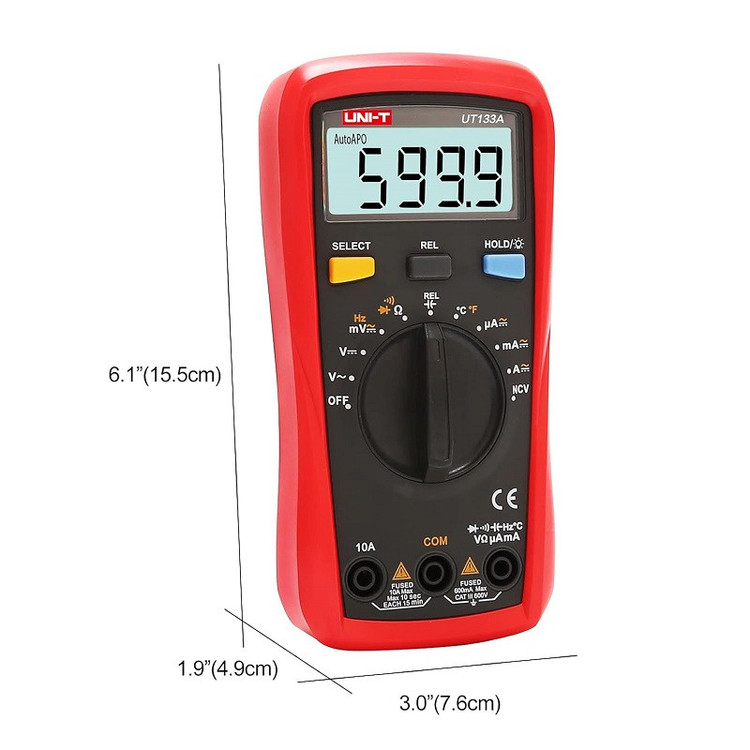 مولتی متر دیجیتال 600 آمپر یونی-تی مدل UT-133A