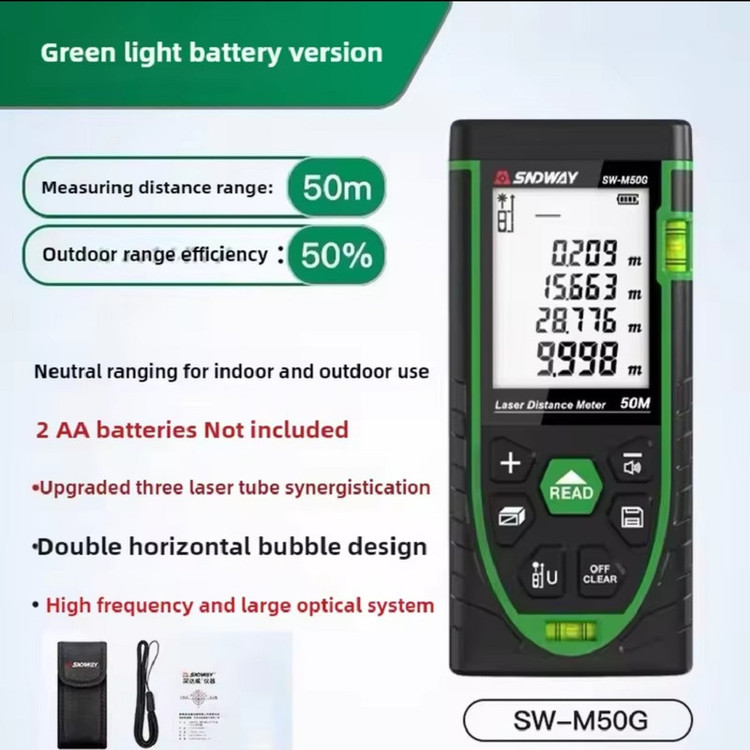 متر لیزری سندوی مدل SW-M50G برد 50 متر