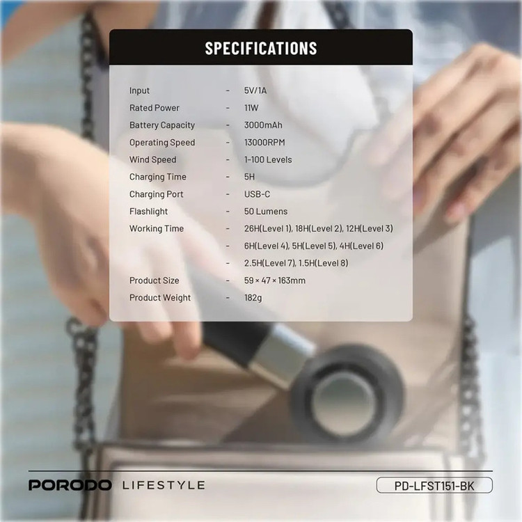 دستگاه دمنده شارژی پرودو مدل HANDHELD PDLFST151BK