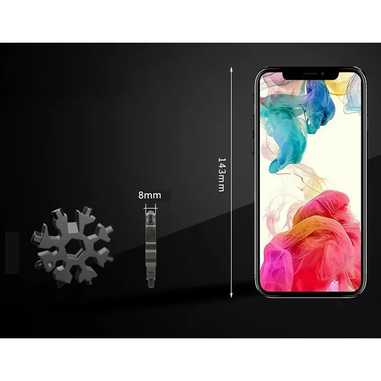 ابزار چندکاره هارمن مدل SNOW FLAKE BLACK 18 IN 1