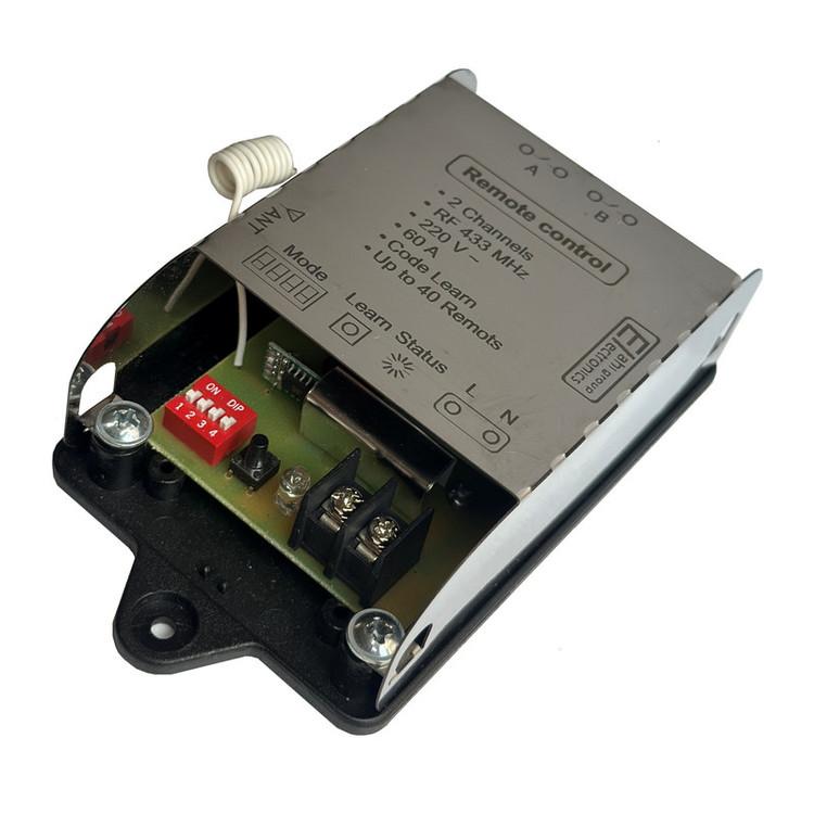 ریموت کنترل دو کانال الکترونیک الهی مدل 433MHz_60A