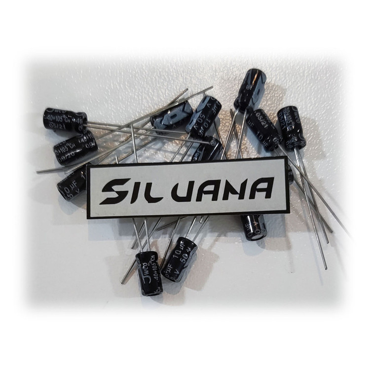 خازن الکترولیت 10uf-50V جی دبلیو کو کد Silvana-C04 بسته 25 عددی