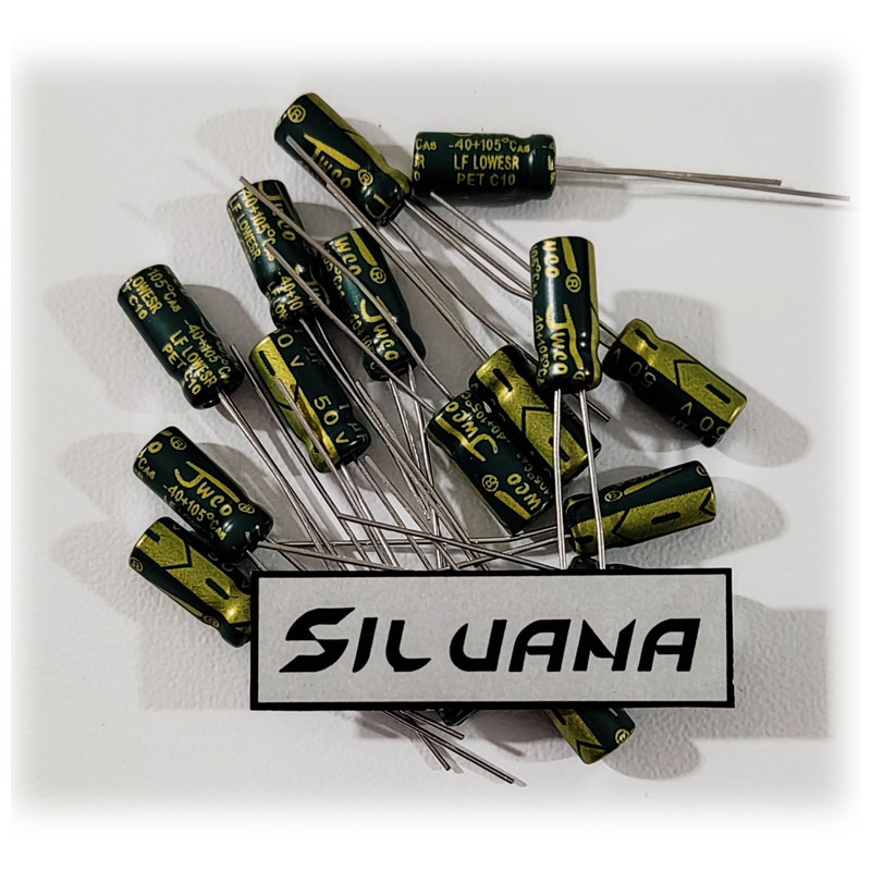 خازن الکترولیت 1 میکرو فاراد 50 ولت جی دبلیو کو کد SC03 بسته 24 عددی
