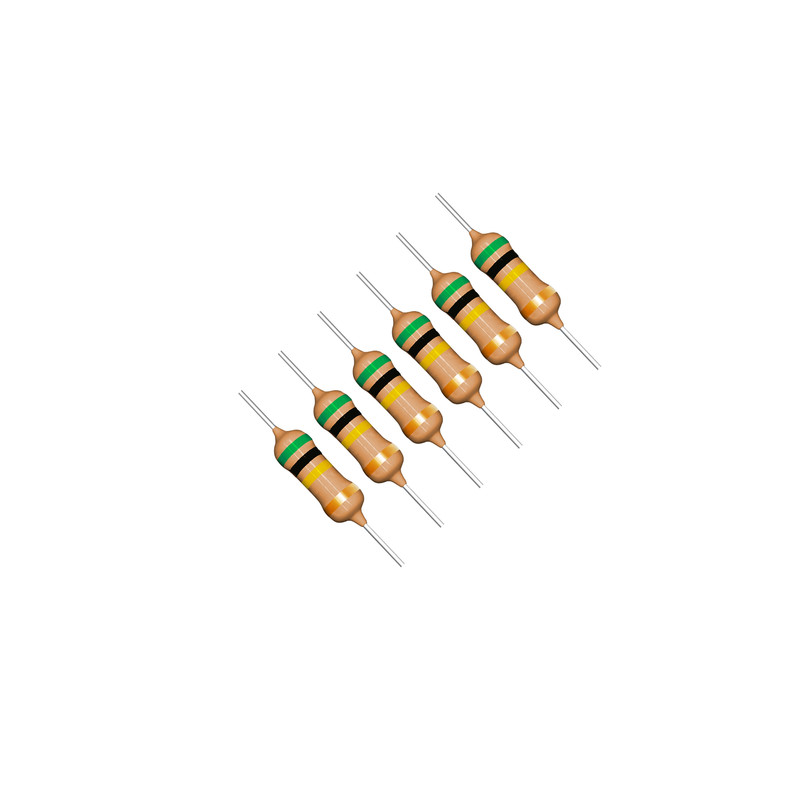 مقاومت 500 کیلو اهم 1/4 وات مدل 500K1/4W بسته 100 عددی