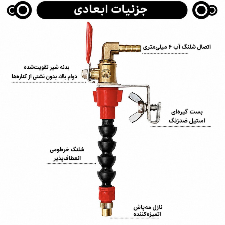 آب پاش خنک کننده فرز دوحالته مدل Sprinkler