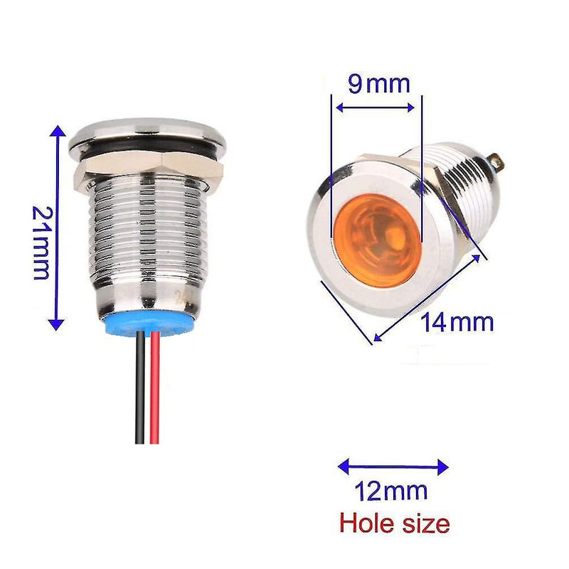 چراغ سیگنال مدل 3V-6V RED 12mm