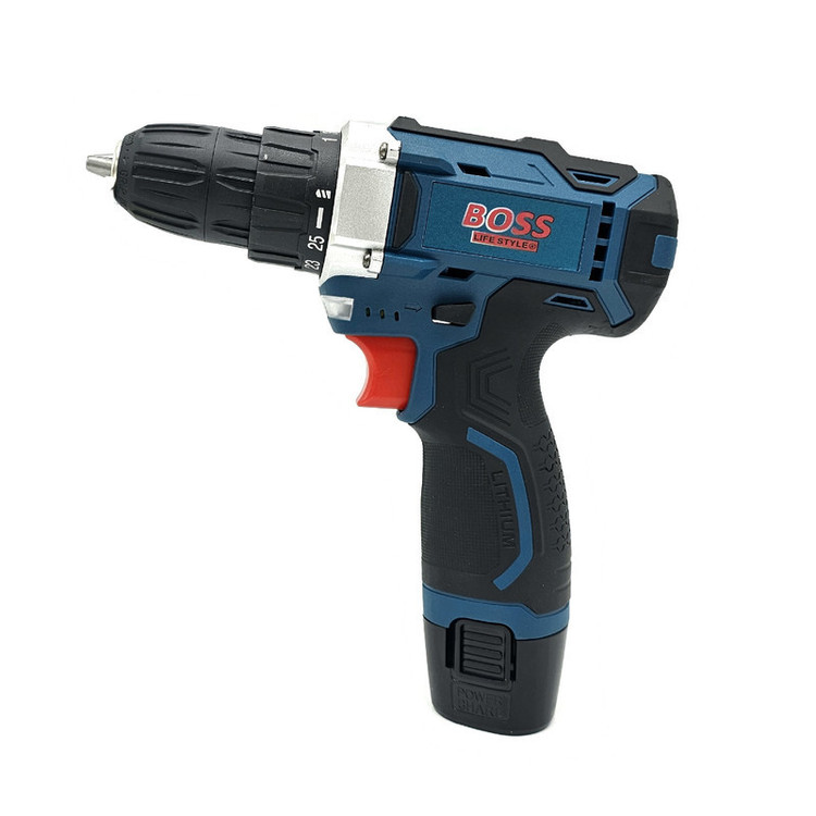 دریل پیچ گوشتی شارژی چکشی باس مدل 18V مجموعه 25 عددی