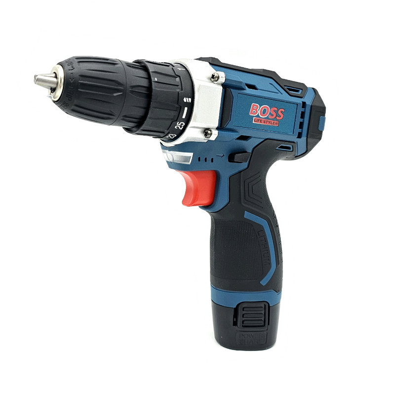 دریل پیچ گوشتی شارژی چکشی باس مدل 18V مجموعه 25 عددی