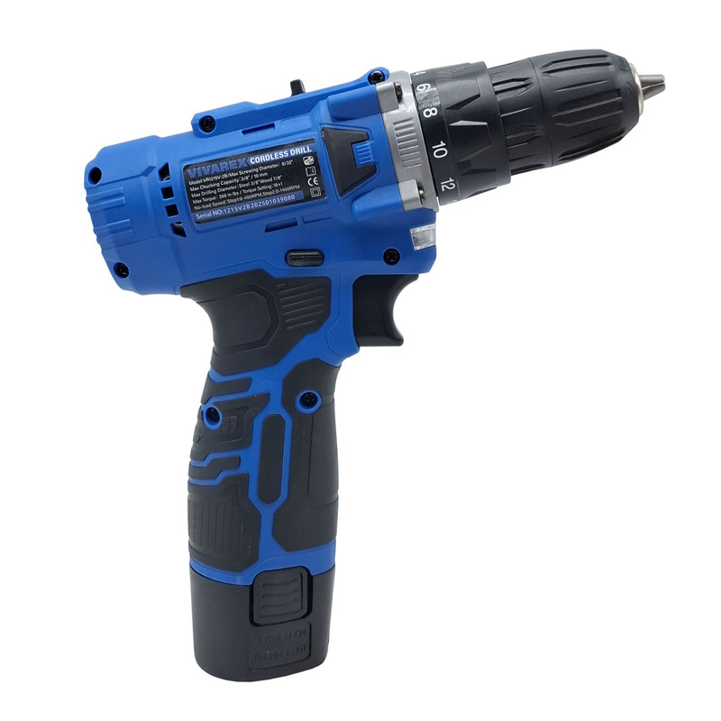 دریل پیچ گوشتی شارژی صنعتی 10 میلی متری 12 ولت ویوارکس مدل VR1215V_ 2B کد 16