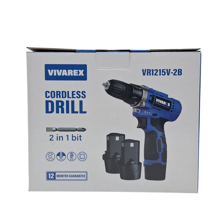 دریل پیچ گوشتی شارژی صنعتی 10 میلی متری 12 ولت ویوارکس مدل VR1215V_ 2B کد 16