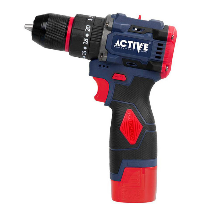 دریل پیچ گوشتی چکشی شارژی براشلس 16.8 ولت اکتیو مدل AC-3117BL