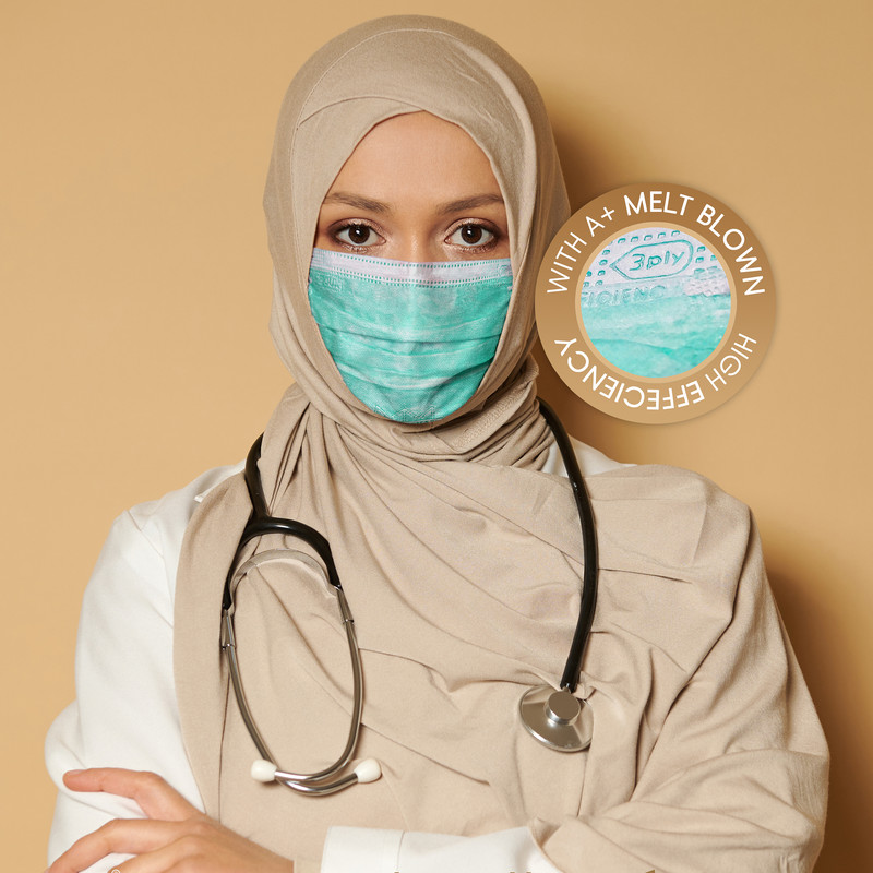 ماسک تنفسی مداکس مدل سه لایه ویژه مجموعه 50 عدی