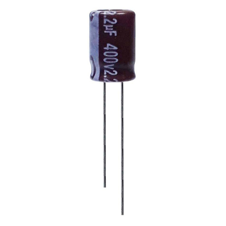 خازن الکترولیت 2.2 میکروفاراد 400 ولت آکسبوم مدل TEC-220400 بسته 4 عددی