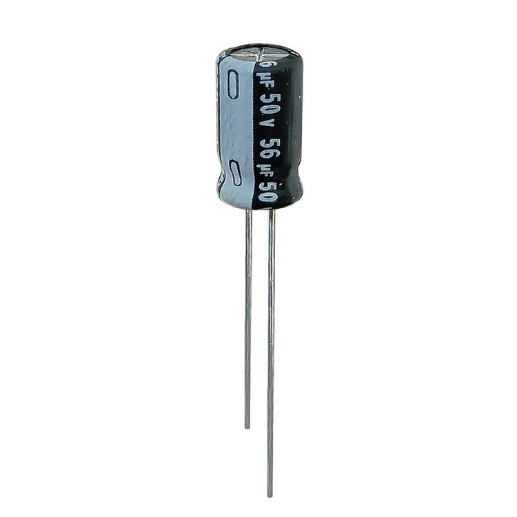 خازن الکترولیت 56 میکروفاراد 50 ولت نیچیکون مدل SK-5650 بسته 4 عددی