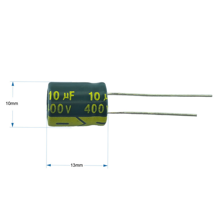 خازن الکترولیت 10uF میکرو فاراد جی دبلیو کو مدل 400V