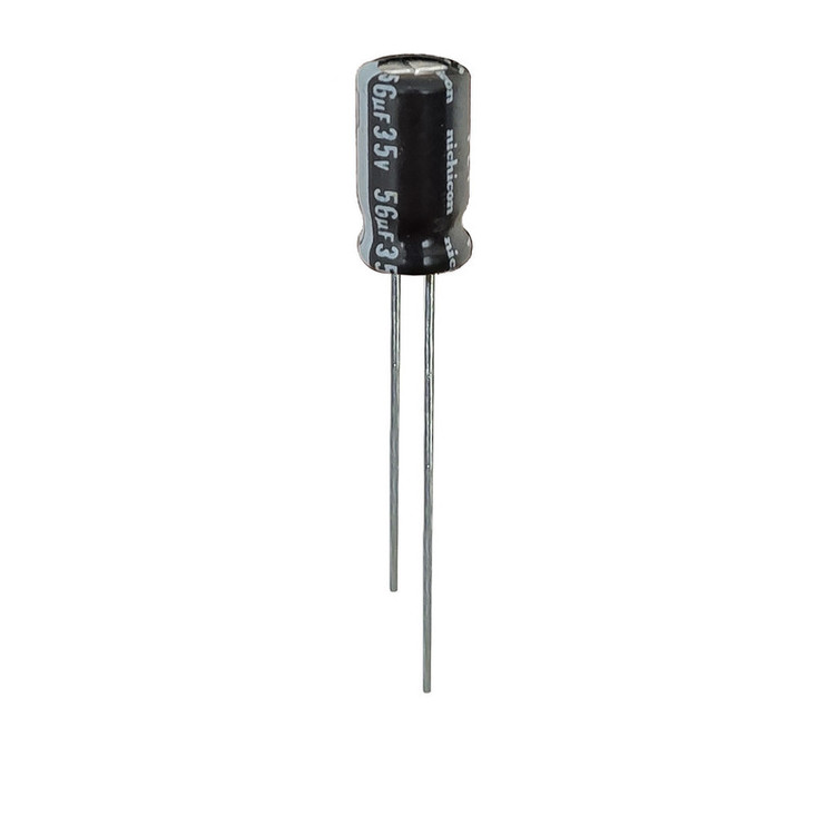 خازن الکترولیت 56 میکروفاراد 35 ولت نیچیکون مدل SK-5635 بسته 14 عددی