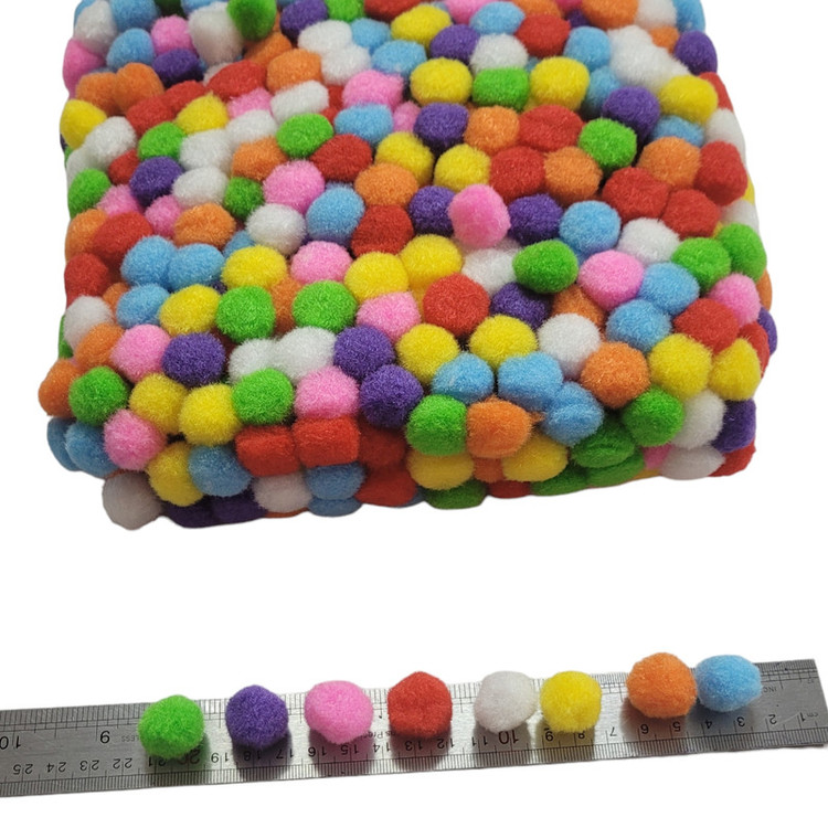 توپک پوم پوم رنگی کد Col802 بسته 80 عددی